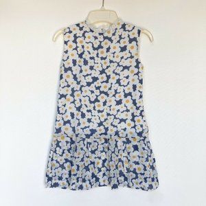 Vtg Montgomery Ward Sleeveless Daisy Floral Dress Girls Size S Hippie Boho Chic